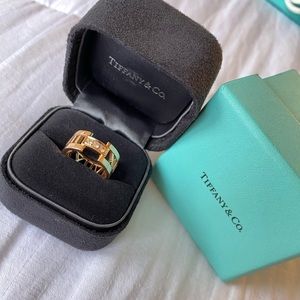Tiffany 18K Atlas Open Diamond Ring